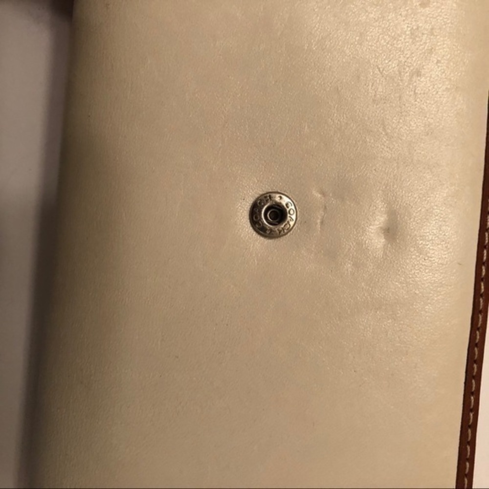 Coach brown and white leather wallet - Picture 8 of 13